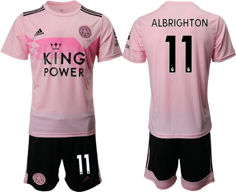 Men 2019-2020 club Leicester City away #11 pink Soccer Jerseys